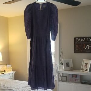 A New Day Blue Puff Sleeve Gown